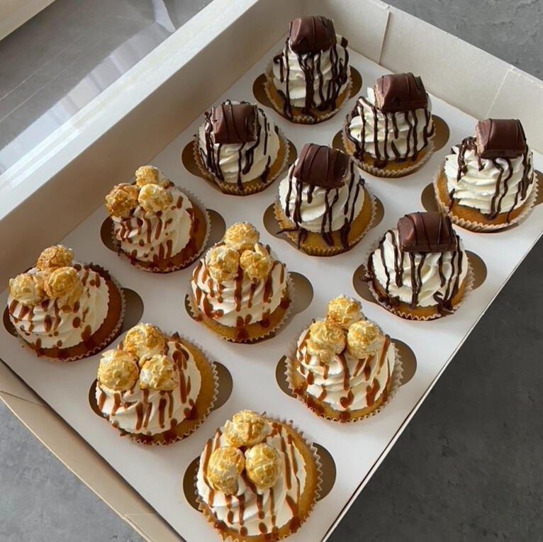 Cupcakes Caramel Beurre Salé & Nutella-Kinder